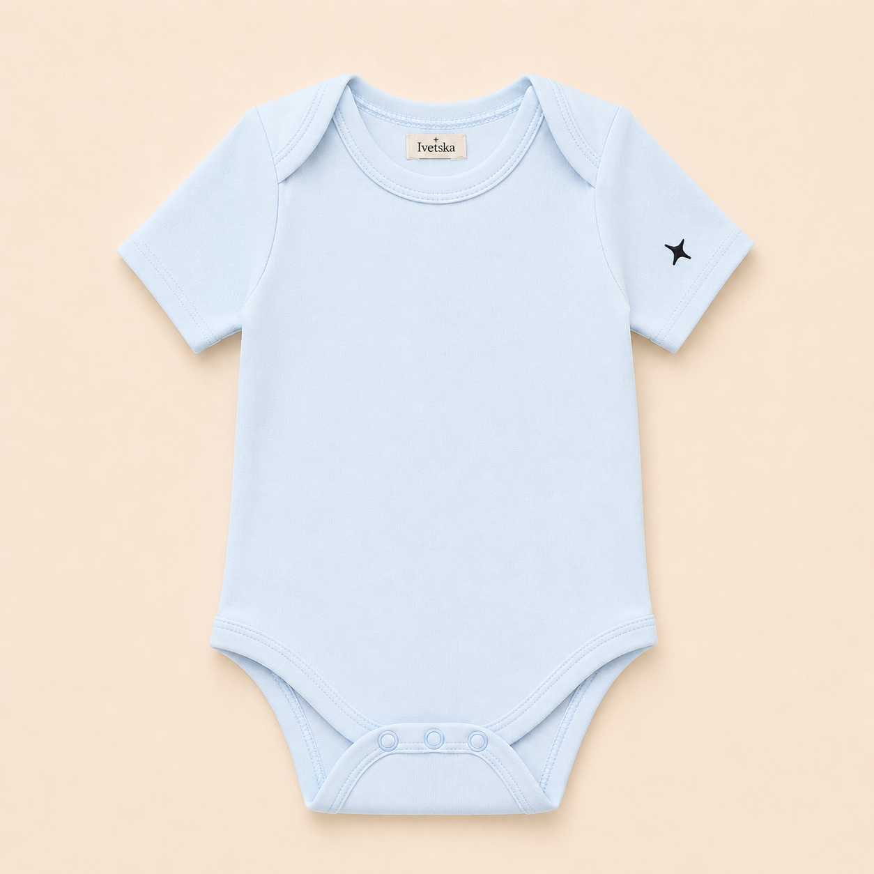 Short Sleeve Bodysuit Powder Sky