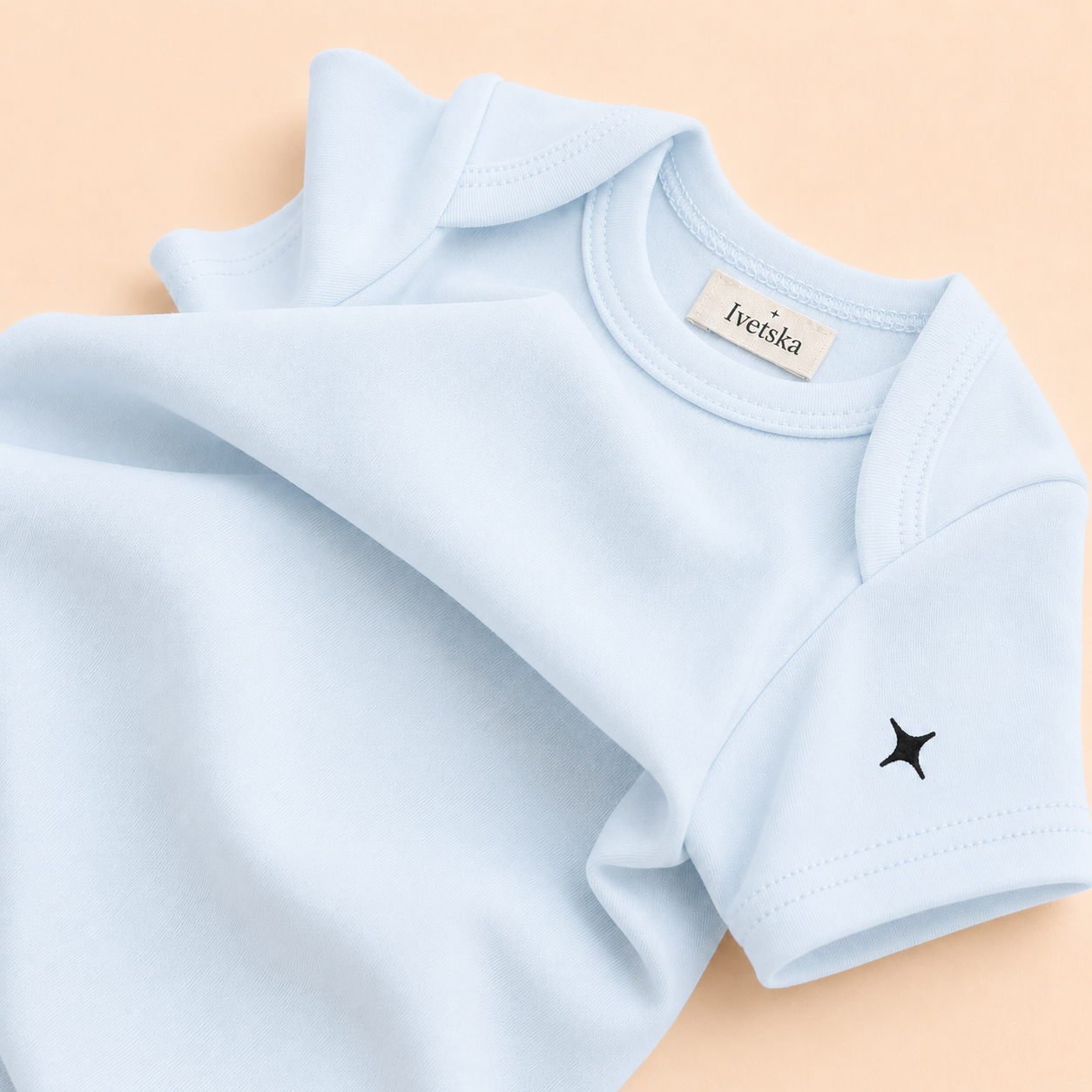 Short Sleeve Bodysuit Powder Sky