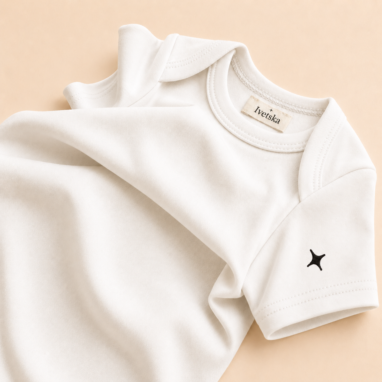 Short Sleeve Bodysuit Soft White