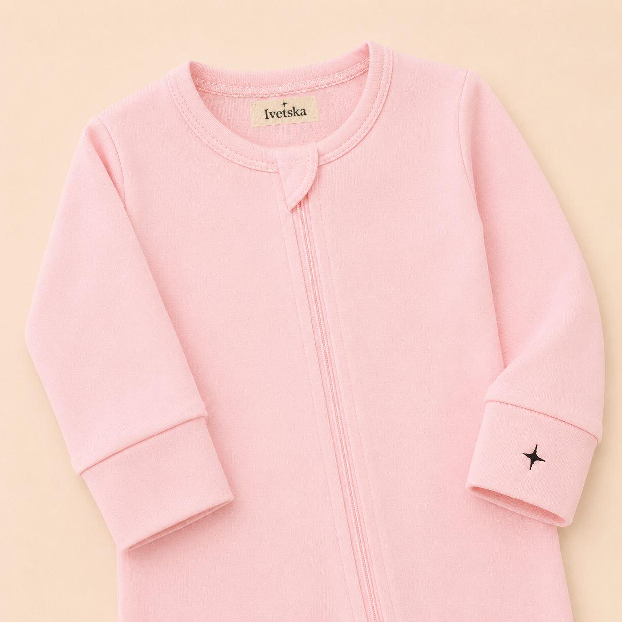 Footed Sleeper Blush Pink