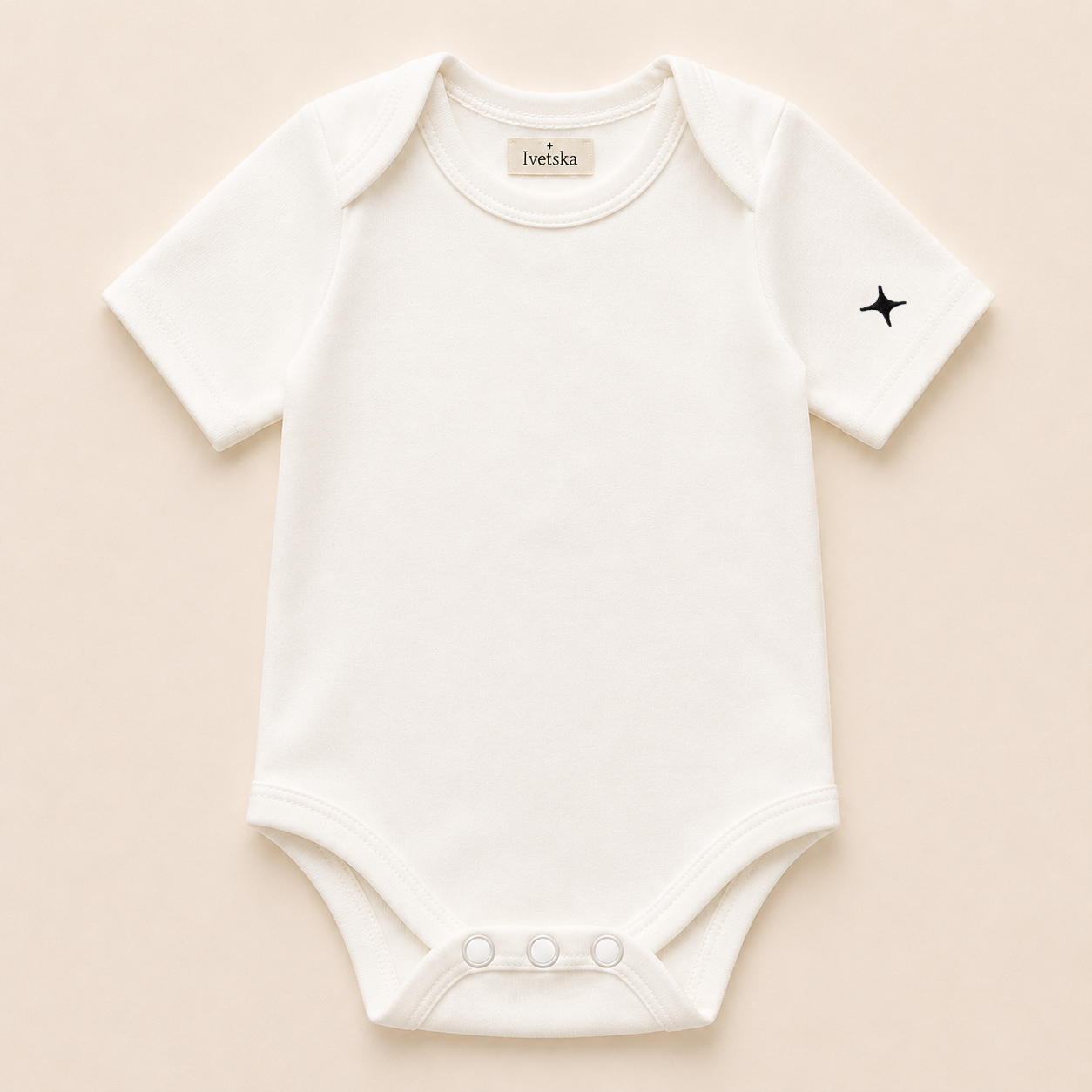 Short Sleeve Bodysuit Soft White